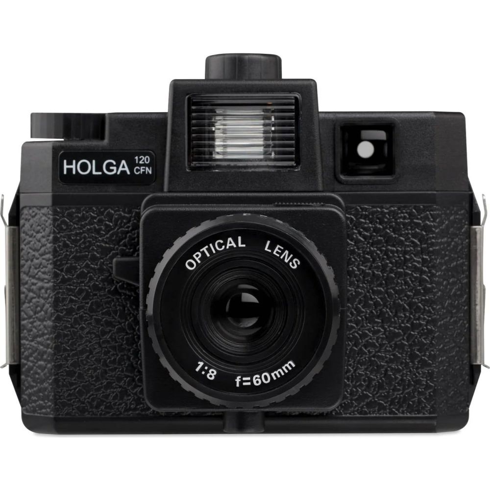 Holga 120GCFN Rollfilmkamera-Set optisches Glasobjektiv (inkl. B+W Film+Batterie)