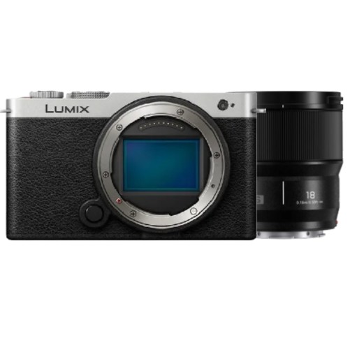 Panasonic Lumix S9 Gehäuse Silber/Schwarz + Lumix S 18mm F/1.8