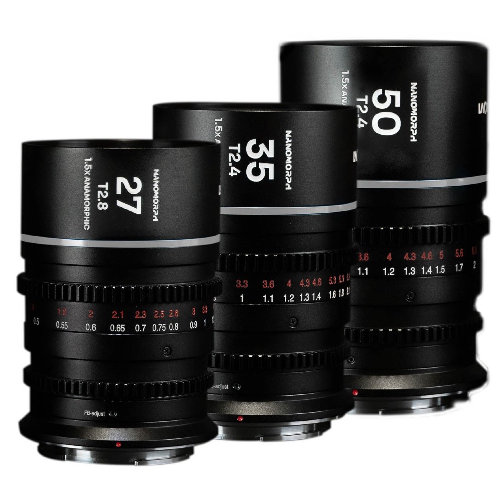 Laowa Nanomorph S35 Bundle (27,35,50mm) (Silber) (Cine) Canon RF