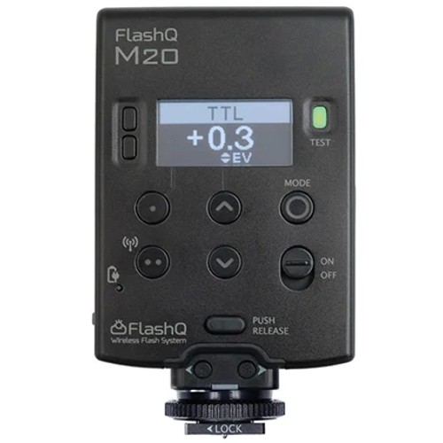 FlashQ M20 mit einem Transmitter (für SONY TTL)