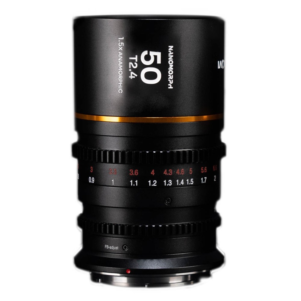 Laowa Nanomorph&nbsp;50 mm&nbsp;T2.4&nbsp;1.5X&nbsp;S35 (Amber) (Cine) Sony E