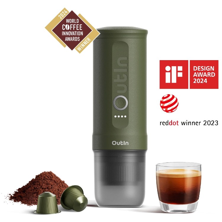 OutIn Nano Portable Electric Espresso Machine – Waldgrün