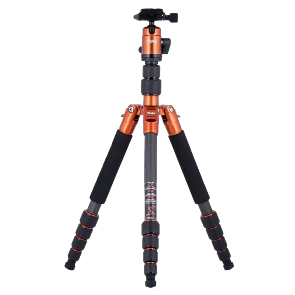 ollei Compact Traveler No.1 Carbon Tripod Reisestativ V2 - Orange