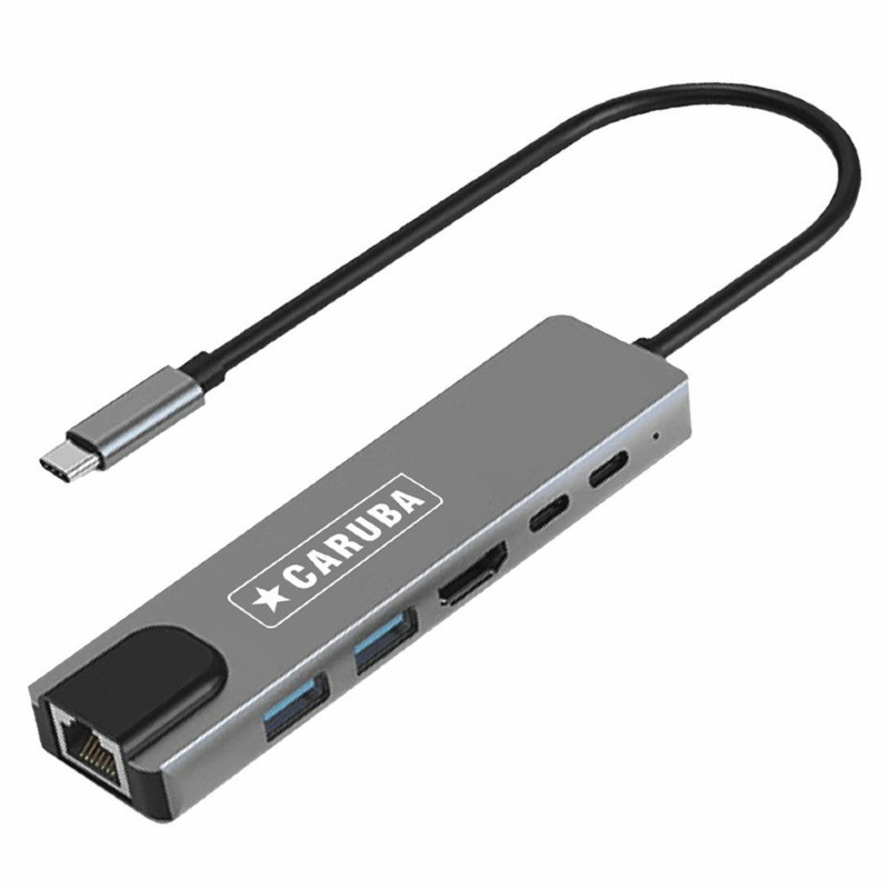 Caruba 6-in-1 USB-C Hub mit Ethernet