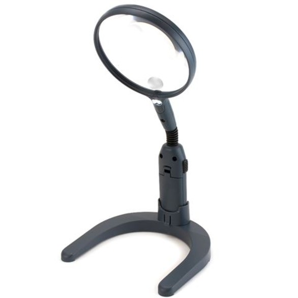 Carson Flexible Tischlupe mit LED 2x110mm