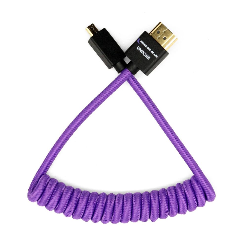 Kondor Blue Gerald Undone Micro HDMI auf Full HDMI Kabel 12"-24" gerollt
