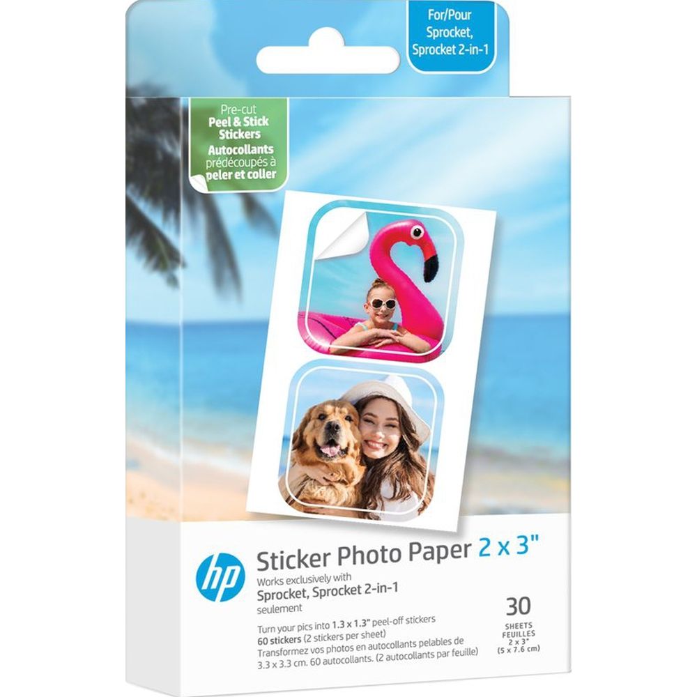 HP Sticker-Fotopapierausschnitt 2x3"