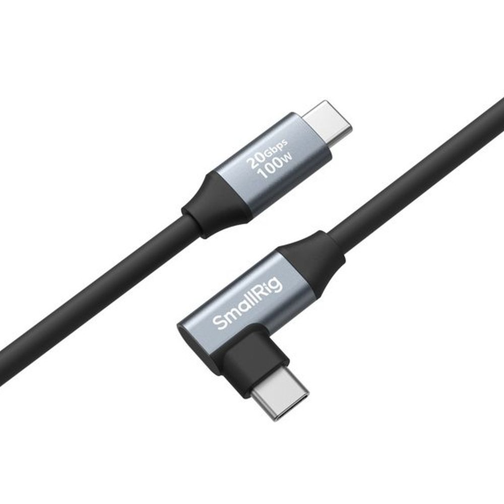 SmallRig 4791 USB-C (gerade) auf USB-C (abgewinkelt) Datenkabel (60cm / 23.6in)