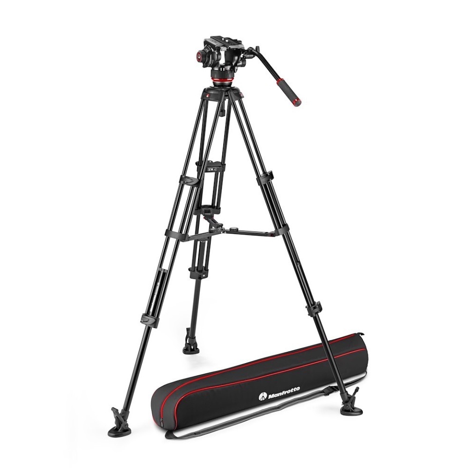 Manfrotto 504X & Alu Twin middle spreader tripod
