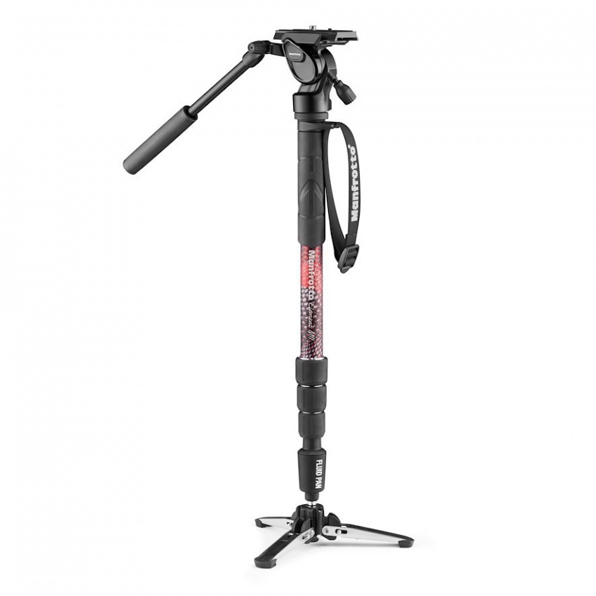 Manfrotto Element MII Video-Einbeinstativ-Kit aus Aluminium mit Fluidkopf