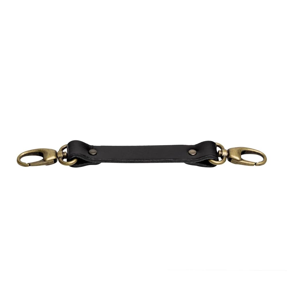 Der Hantler Brustgurt Schwarz / Messing, groß 33cm