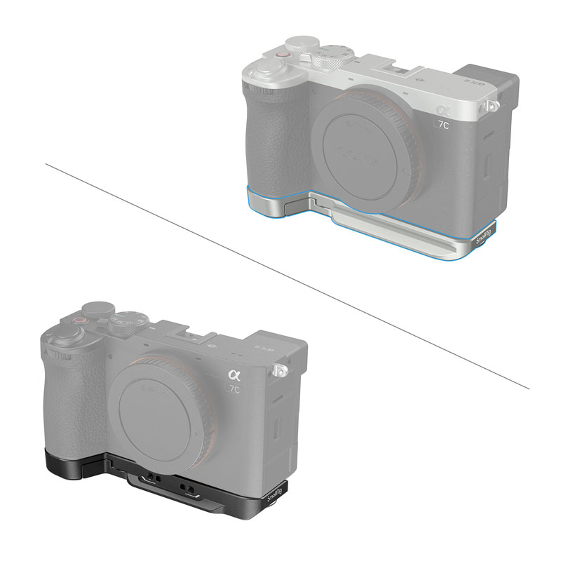 SmallRig 4439 Bodenmontageplatte für Sony Alpha 7C II / 7CR, silber