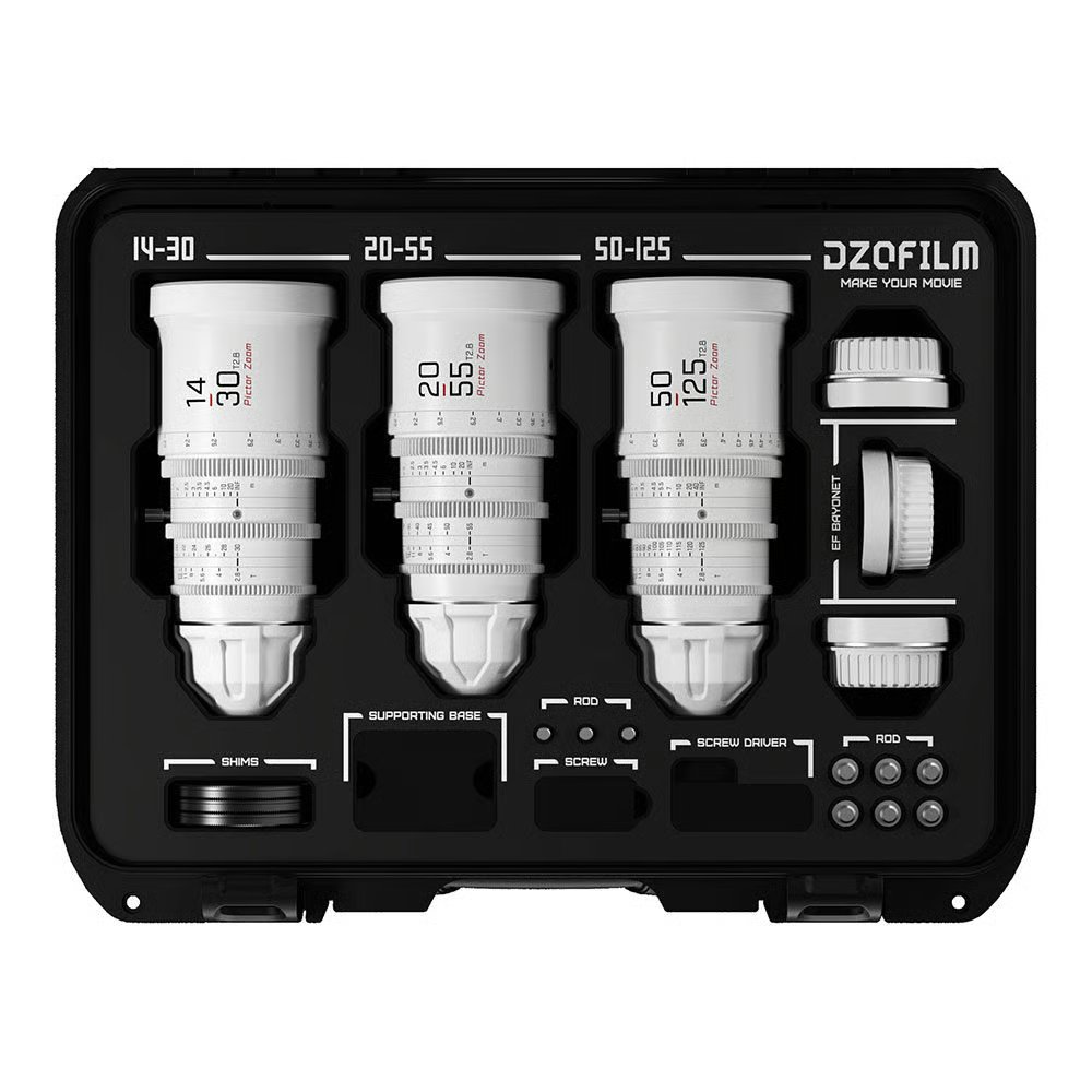 DZOFilm Pictor Zoom Bundle 14-30/50-125/20-55 T2.8 – Weiß