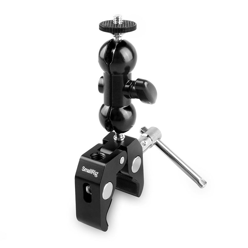 SmallRig 1138 Cool-Ballhead-V4 Multifunktions-Doppelkugelkopf mit Klemme und 1/4" Schraube