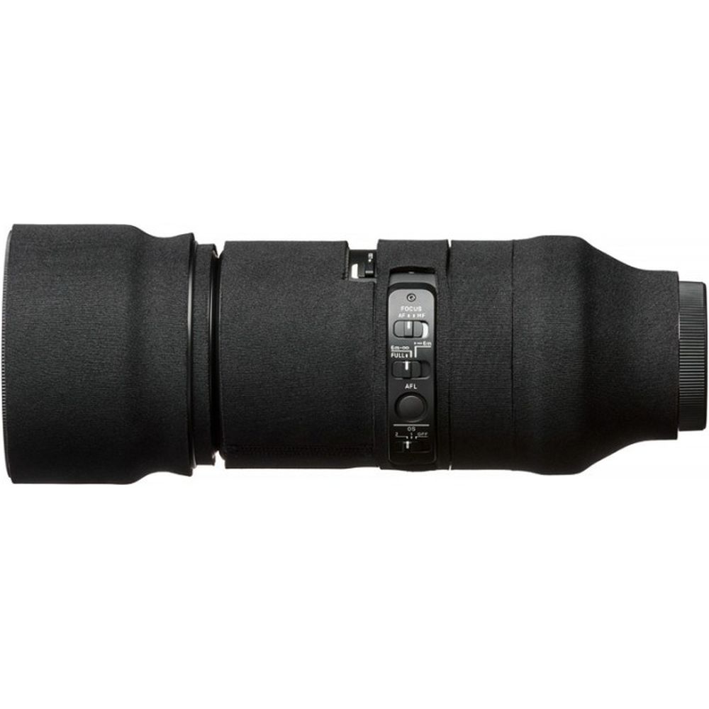 easyCover Objektivschutzhülle Eiche für Sigma 100-400mm F/5-6.3 DG DN OS | C (Sony E / Leica L) Schwarz