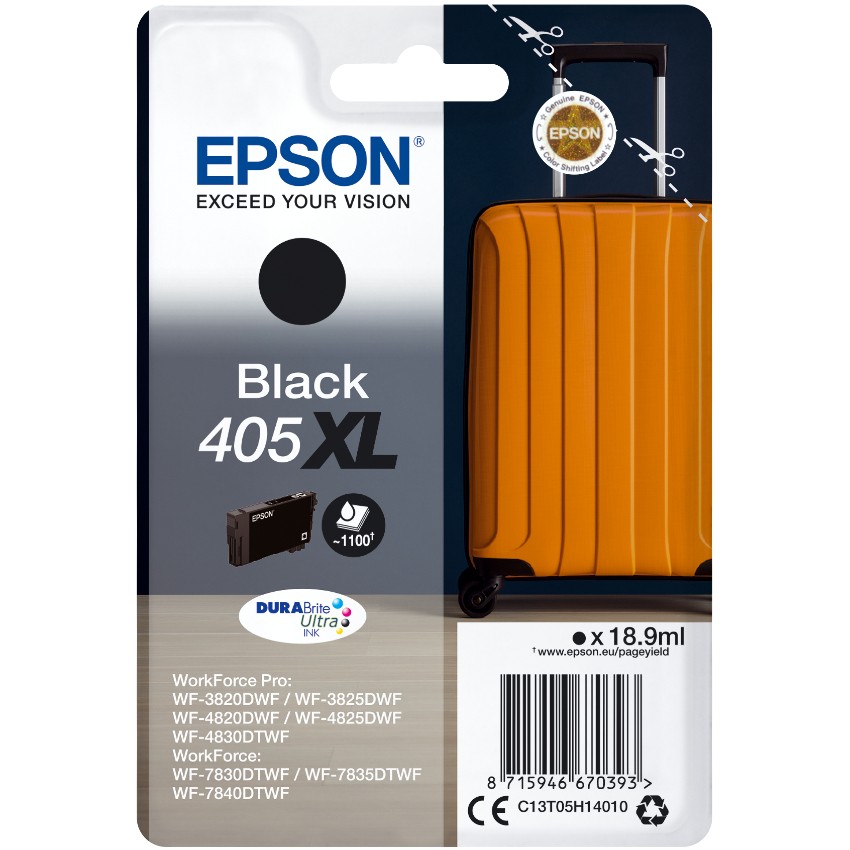 Epson singlepack Schwarz 405XL DURABrite Ultra Tinte