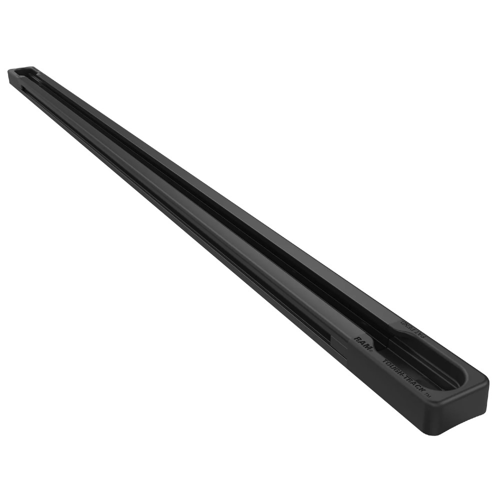 RAM Mounts 17-Zoll-Schiene aus schwarzem stranggepresstem Aluminium mit Endkappen